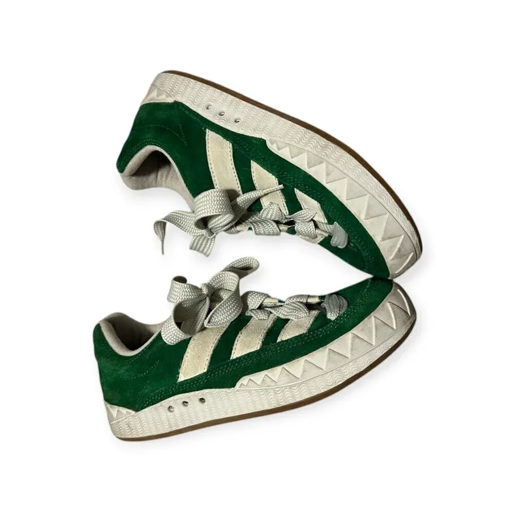 Vintage‎ 1996 Adidas Adimatic Sneakers – Japan Exclusive, Green Suede, Sz 6.5US